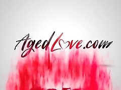 AGEDLOVE Threesome Where One Mature Auntie Trisha Receives Two Dicks