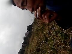 Asian gay grandad in blue