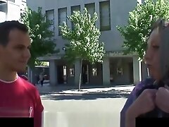 Injured granny is healed by young dick