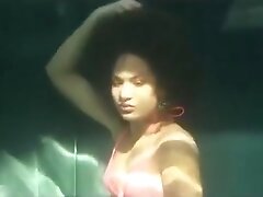 ebony mermaid practicing underwater bikini