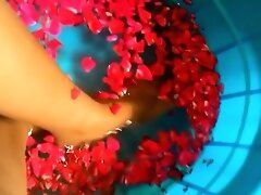 Indian mistress feet washing HD