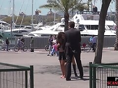 Shameless 19yo whipped outdoor at public place by BDSM fem