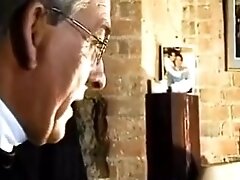 Adorable teens 18+ getting caned and spanked by a priest