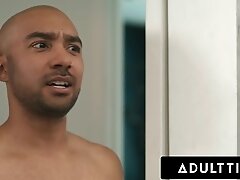 ADULT TIME Charlotte Sins CAUGHT Riding Dildo In Shower Uses Her Roomie s Cock To Finish The Job