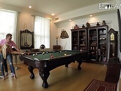 Stepmom Plays With Stepson's Cue Stick - SpyFam
