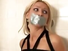 Russian thief tied up by american