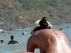 Sexy Brunette Hot NUDITS Beach Babe Video