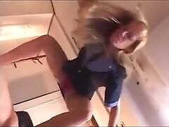 Blond domina and her japanese male slave 01