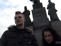 HUNT4K. Prague pickup and passionate sex for cash with hot brunette Jocelyne Z