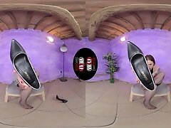 Irresistible Ammalia Pours Some Baby Oil On Her Nyloned Feet - Foot Fetish Virtual Reality POV