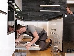 RIM4K. Mesmerizing young lady gives lucky guy amazing rimjob