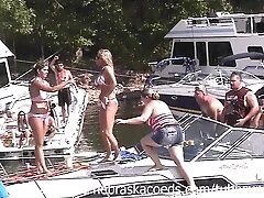 crazy girls drinking and partying in public