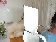 Latina busty babe hot solo session