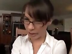 Secretary gets fucked her boss in the ass